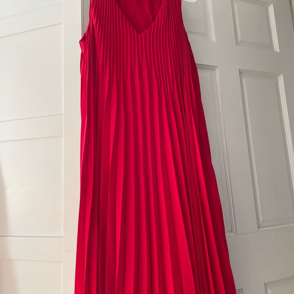 jjill Wearever Woven Sunburst-Pleated Elliptical Dress